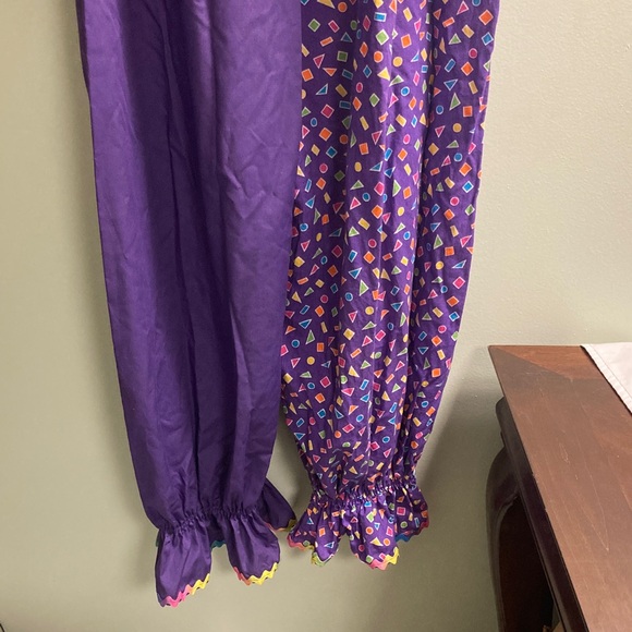 Vibrant Purple Women's Handmade Clown Costume with Colorful Accents - Picture 2 of 3